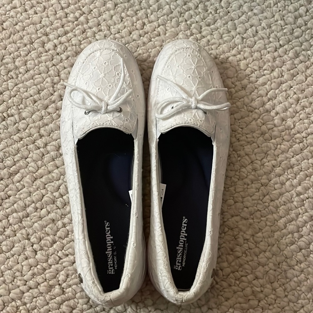 White flats womens size 8